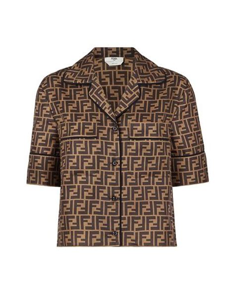 fendi brown silk pyjamas.